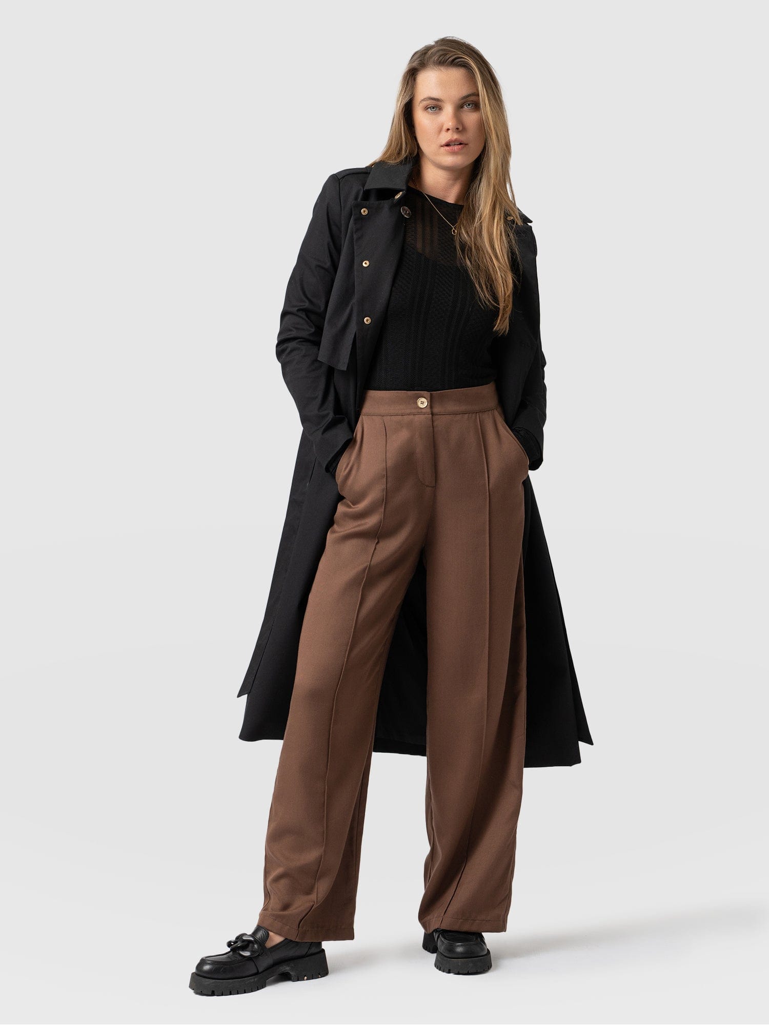 Spencer Pant Brown - Women's Pants | Saint + Sofia® USA
